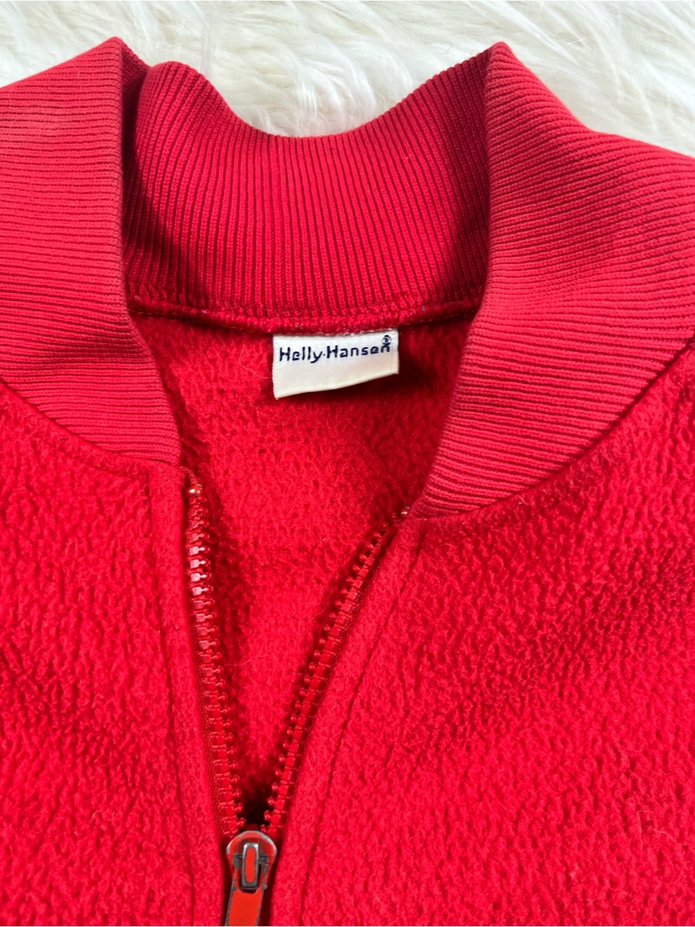 Vintage Helly Hansen Fleece Full Zip Men's L Red - Picture 6 of 7